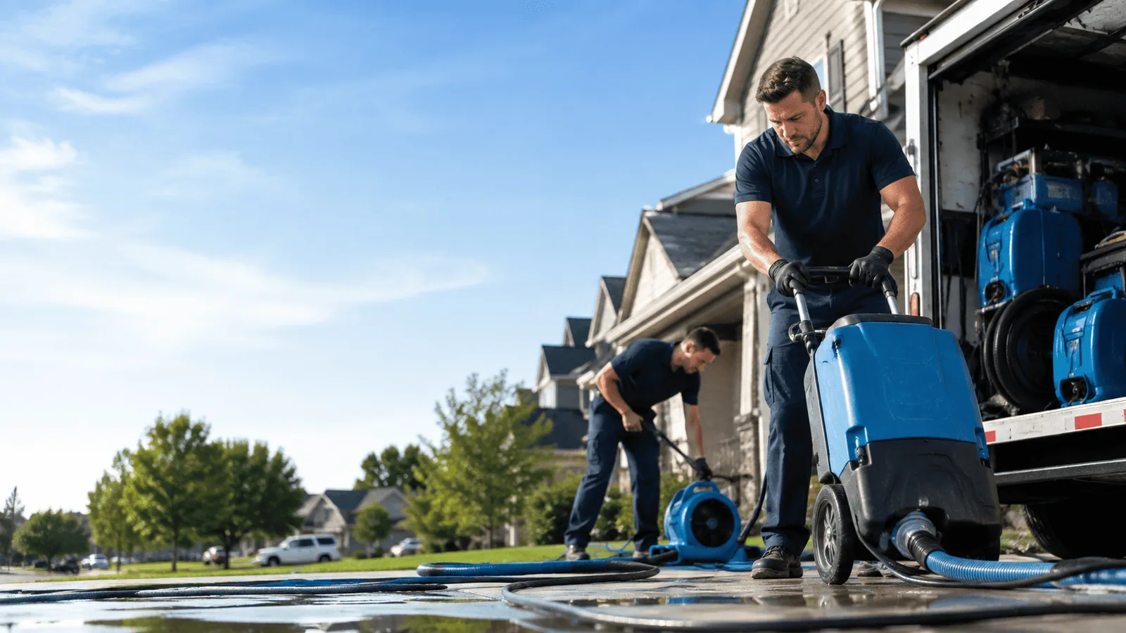 Dehumidification being performed in Galesburg, ND